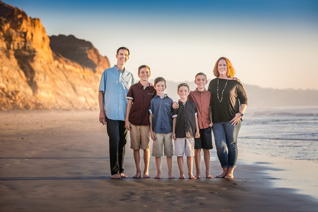 A family portrait at the beach