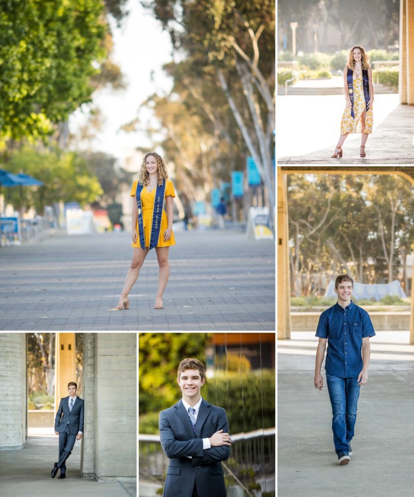 Collage of photos taken at Geisel Library, UCSD, San Diego