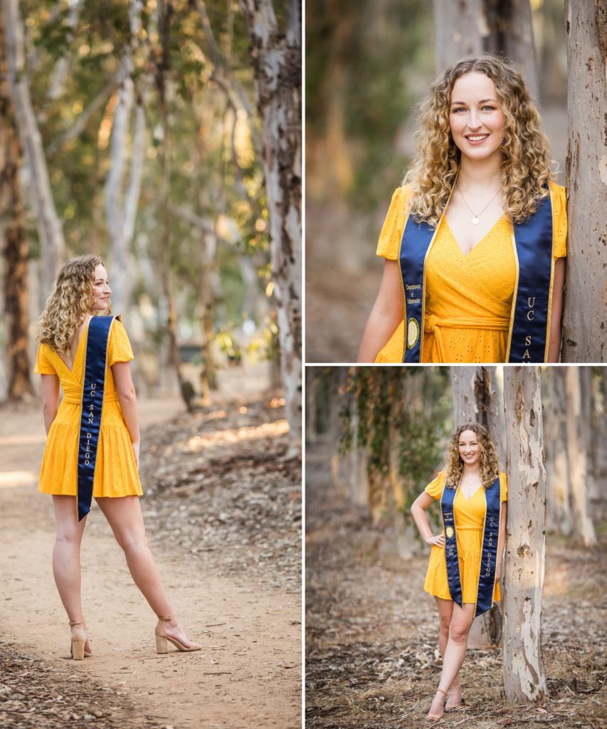 Collage of photos taken at UCSD's Eucalyptus Grove